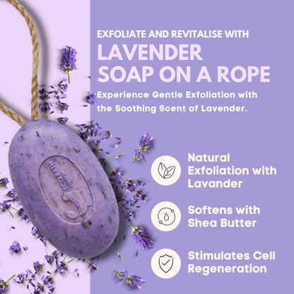 Soap on a Rope 7.76 oz (220 g) - Handmade Natural Bar Soap