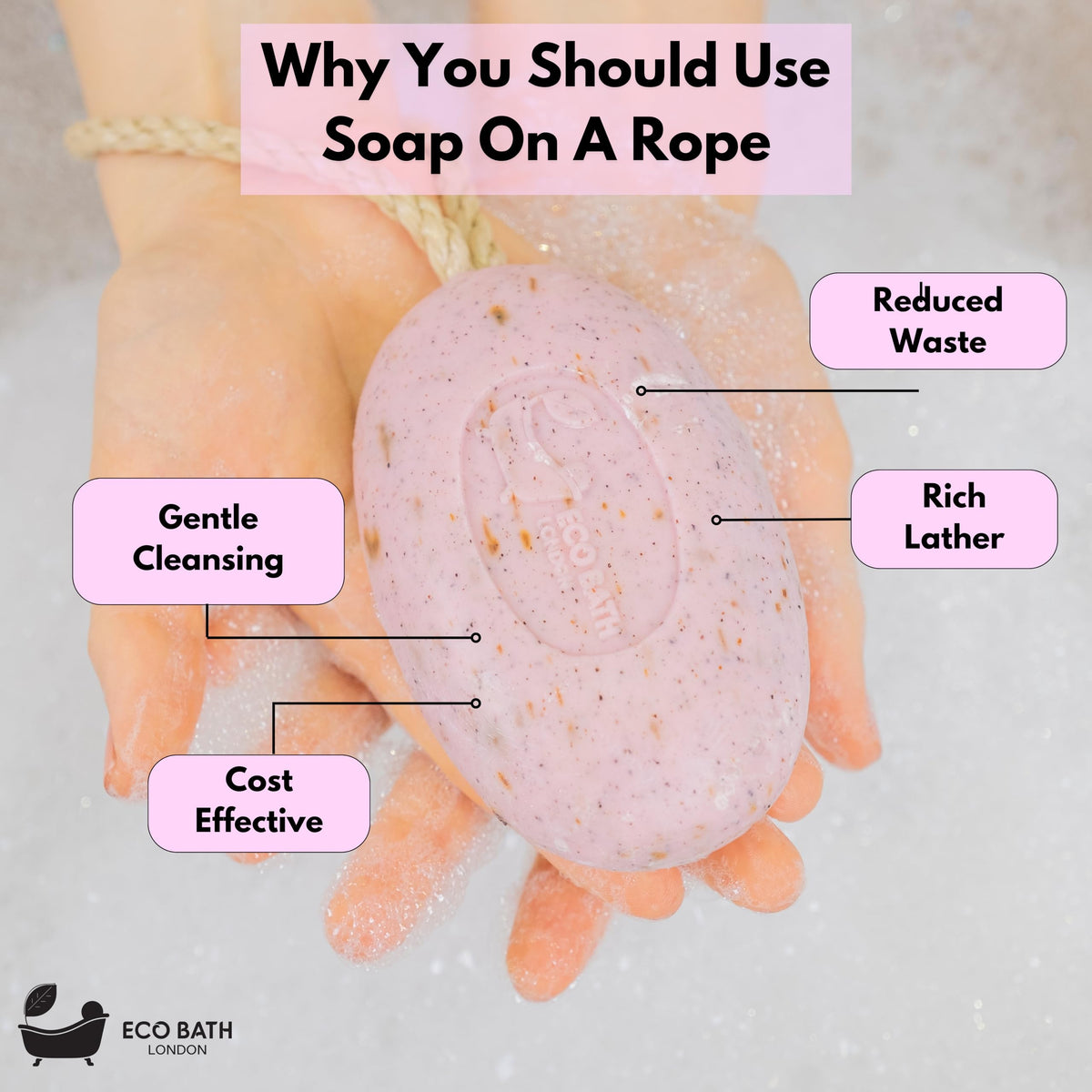 Soap on a Rope 7.76 oz (220 g) - Handmade Natural Bar Soap