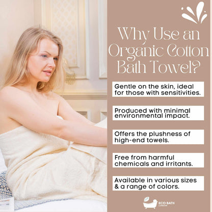 GOTS Certified Organic Cotton Bath Towel