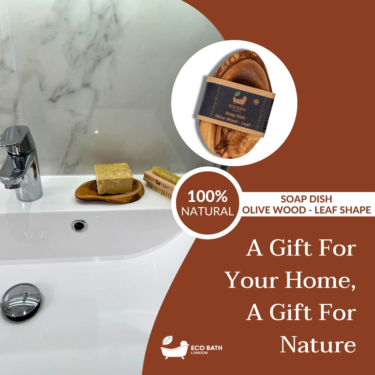 Natural Wood Soap Dish - Handcrafted Bathroom Accessory