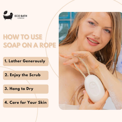 Soap on a Rope 7.76 oz (220 g) - Handmade Natural Bar Soap
