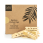 Bamboo Laundry Clothes Pins - Biodegradable & Vegan - 20 Pack