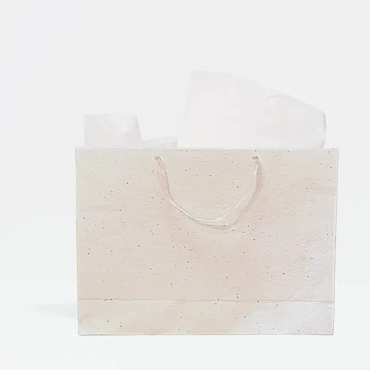 Plant & Grow Gift Bag (Handmade Seed Paper + Ribbon Handles)