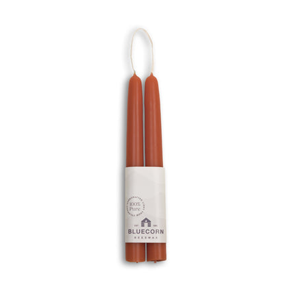 Hand-Dipped Beeswax Taper Candles - 1 Pair
