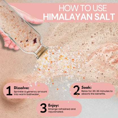 Himalayan Bath Salt 10.6 oz (300g) - Natural Mineral Soak