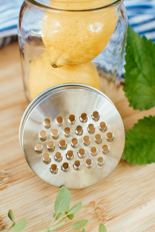 Stainless Steel Mason Jar Grater Lid