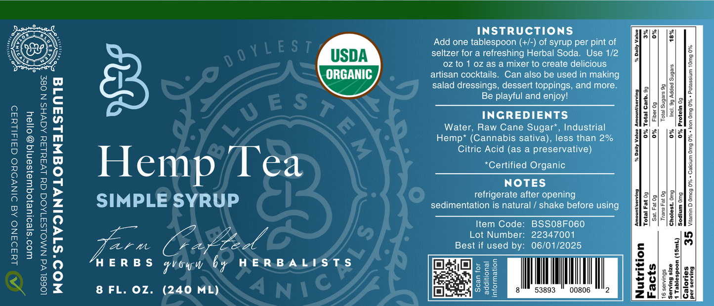 Hemp Simple Syrup
