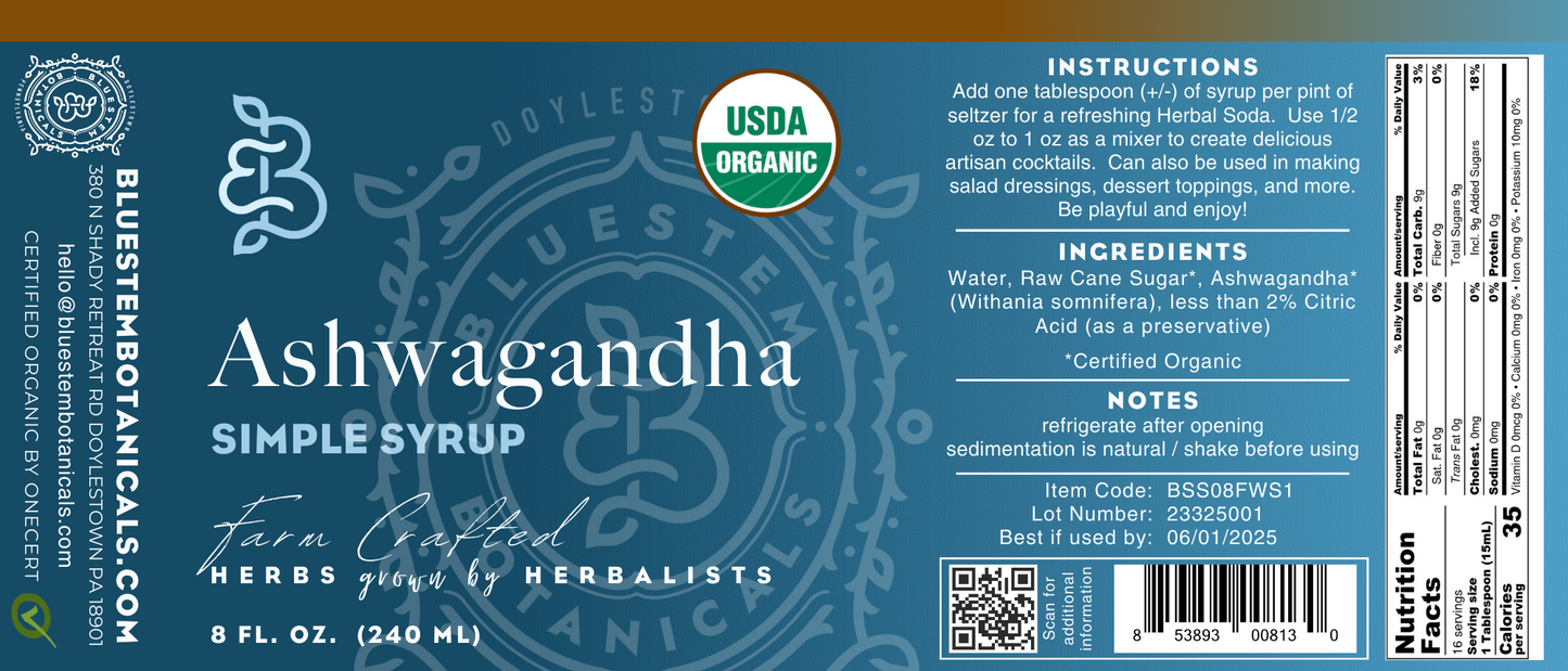 Ashwagandha Simple Syrup