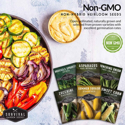 Barbecue Vegetable Seed Collection – 6 Heirloom Grilling Favorites for Summer Cookouts