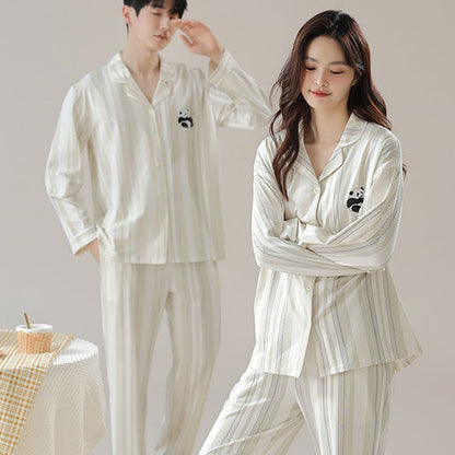 Pure cotton pajamas: Men and women's sizes