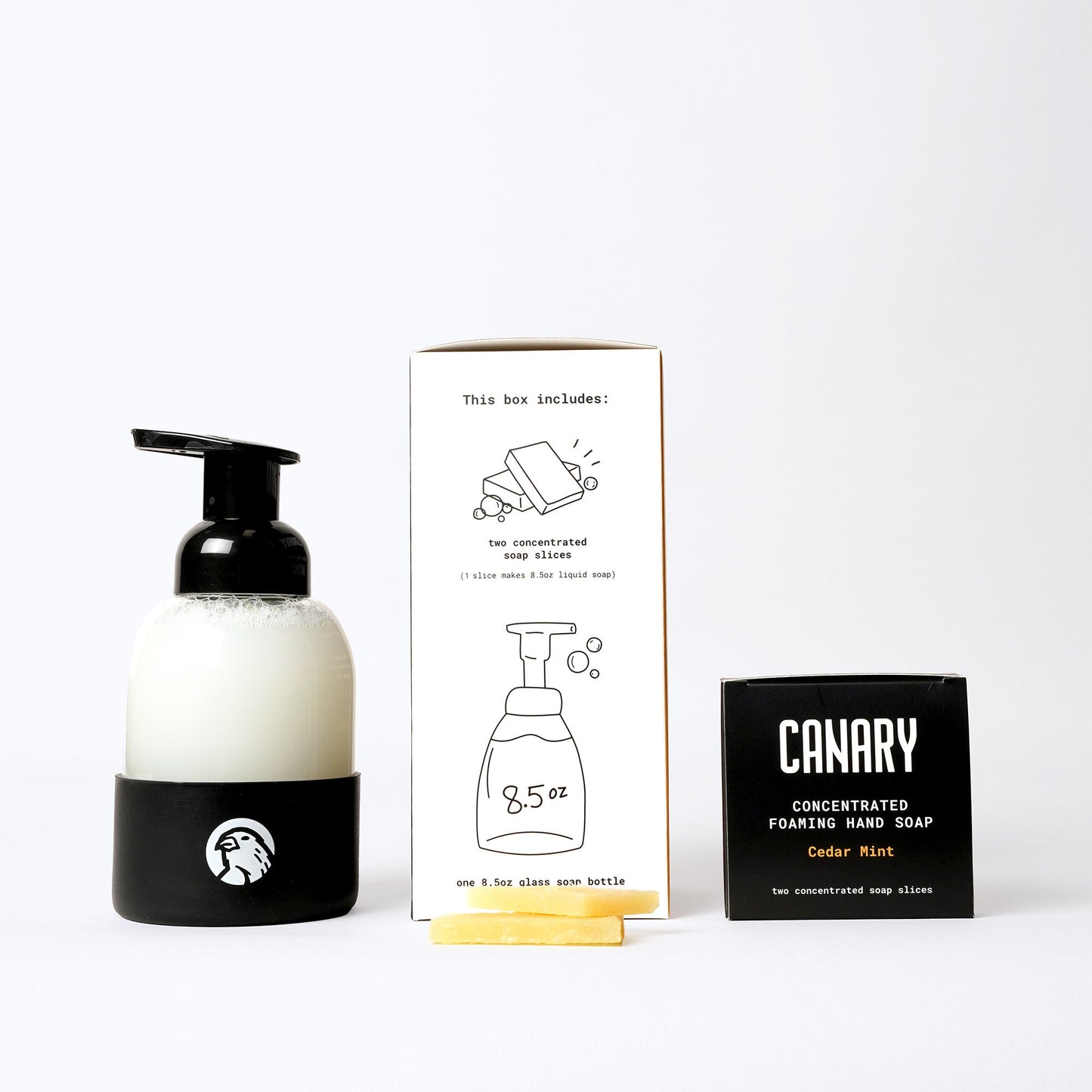 Hand Soap Starter Kit - Bottle & 2 Soap Slices