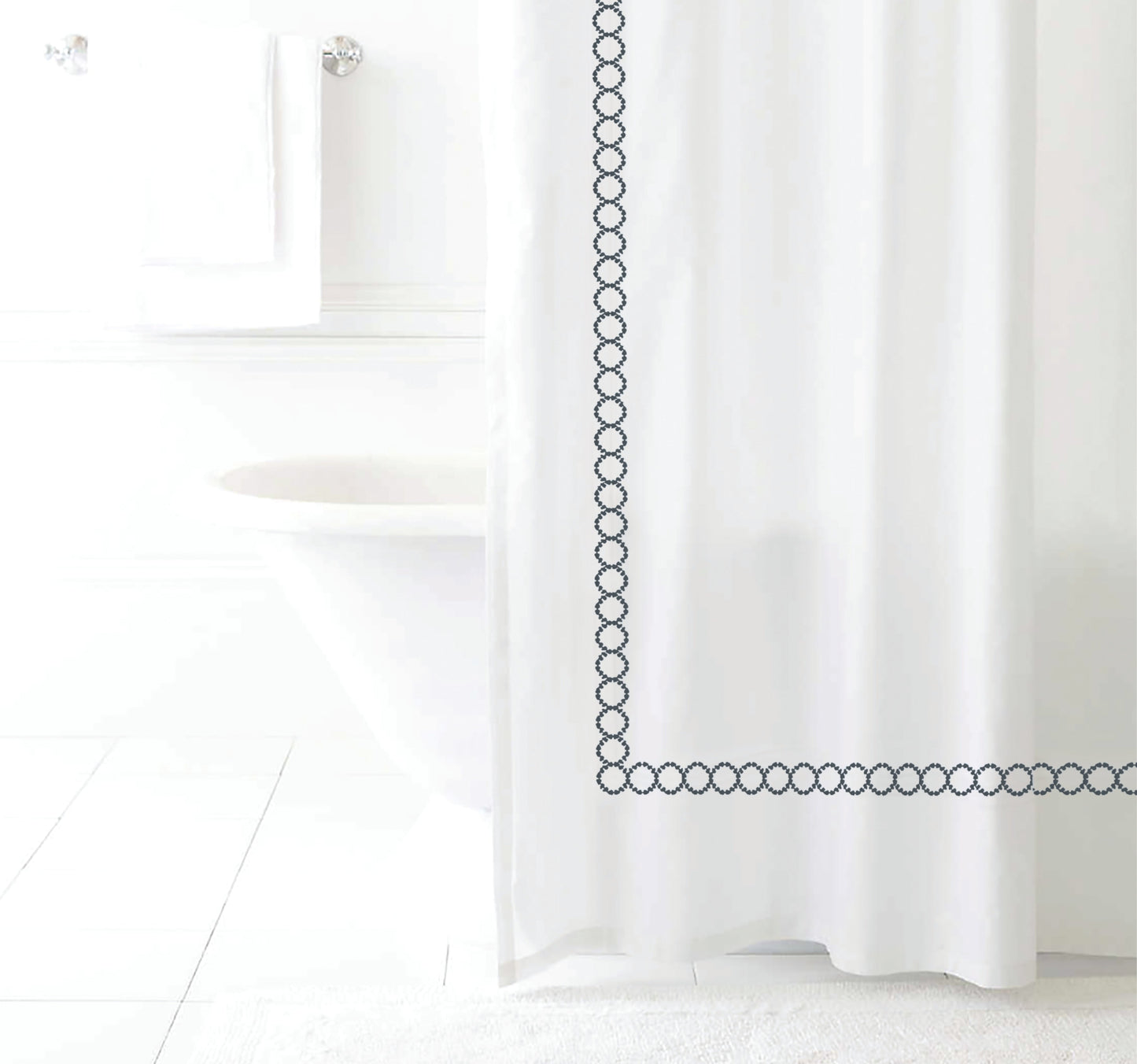 Savoy  Cotton Shower Curtain