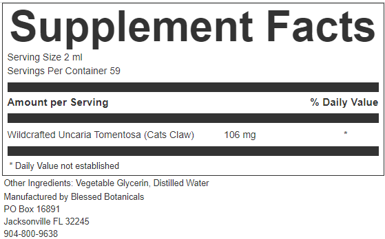 Wildcrafted Cats Claw Glycerite