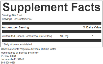 Wildcrafted Cats Claw Glycerite