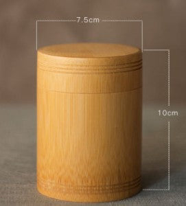 Bamboo storage jars with air-tight lids