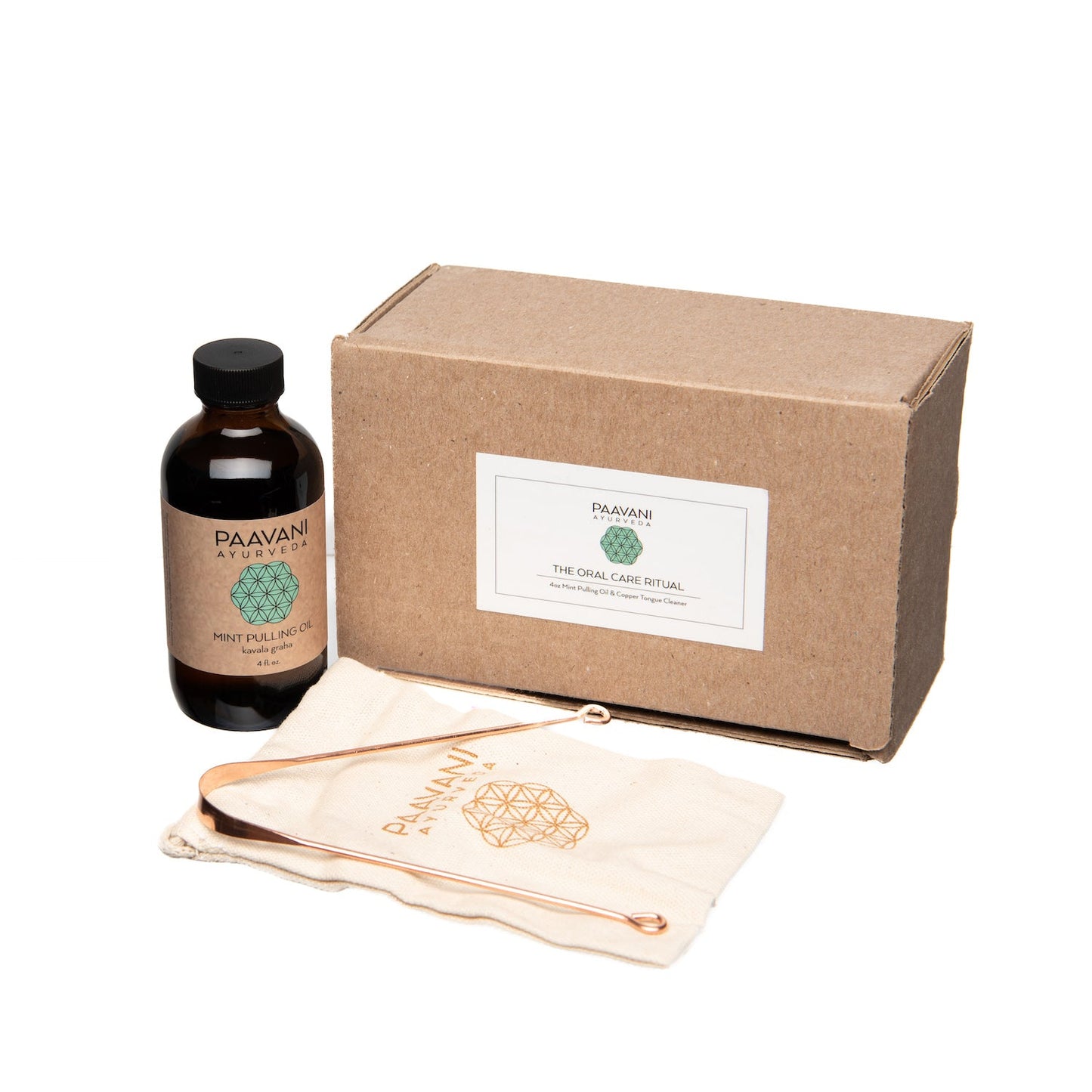 Mint Oral Care Ritual: Ayurvedic Oil Pulling & Tongue Cleaning
