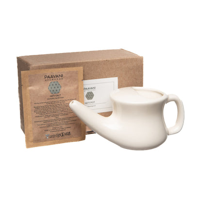 Ceramic Neti Pot: Ayurvedic Nasal Cleansing Tool for Sinus Health