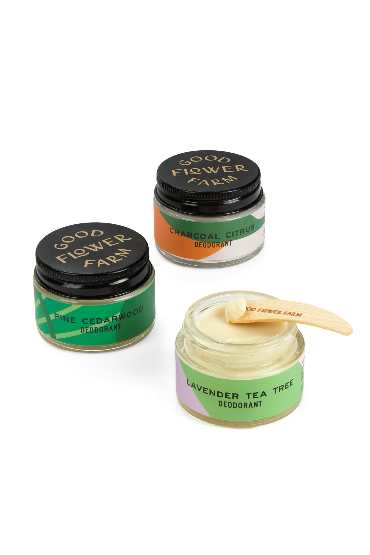 Lavender Tea Tree Deodorant Jar w/ Bamboo Applicator