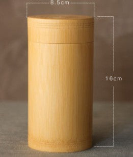 Bamboo storage jars with air-tight lids