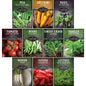 Easy-to-Grow Seed Collection - 10 Vegetable and Herb Seed Packets