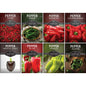 Eight Pepper Seed Collection – Heirloom Non-GMO Sweet & Hot Pepper Varieties for Home Gardening and Food Preservation