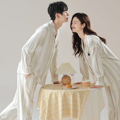 Pure cotton pajamas: Men and women's sizes