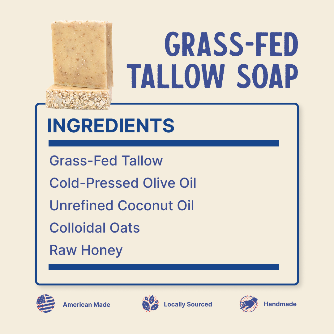 Grass-Fed Tallow Soap (2 Pack)