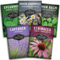 Herbal Tea Garden Seeds Kit – 5 Heirloom Medicinal Herbs for Soothing Teas, Remedies & Pollinator-Friendly Gardens