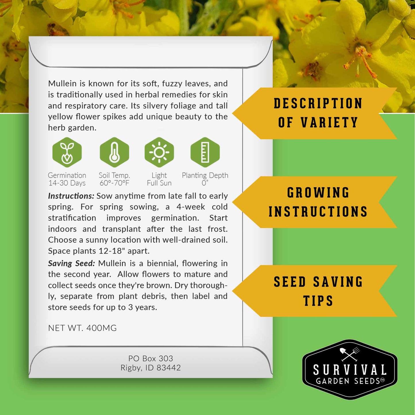 Herbalist Bundle – 9-Varieties of Heirloom Perennial & Biennial Healing Plants for Advanced Apothecary Gardens