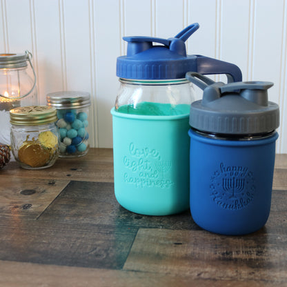Hanukkah Laser Engraved Mason Jar Sleeves