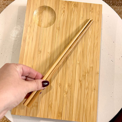 Bamboo Sushi Plate Set