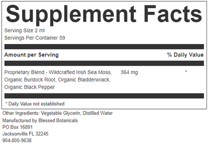 Wildcrafted Irish Sea Moss Glycerite