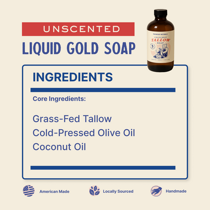 Liquid Gold Tallow Soap - 16 oz