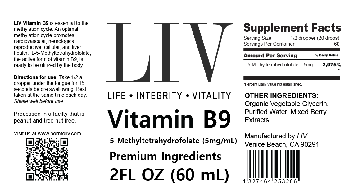 Vitamin B9 Folic Acid Liquid (5-MTHF)