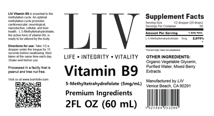 Vitamin B9 Folic Acid Liquid (5-MTHF)