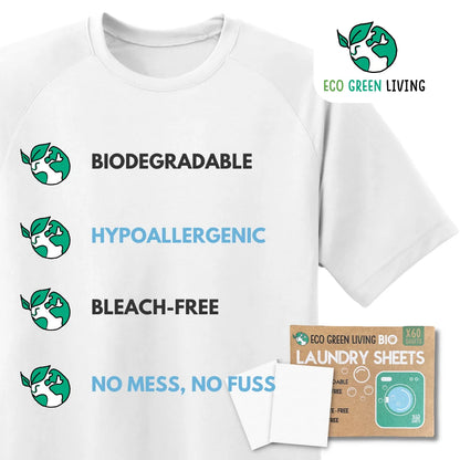 Laundry Detergent Sheets x 60 (Fragrance-Free)