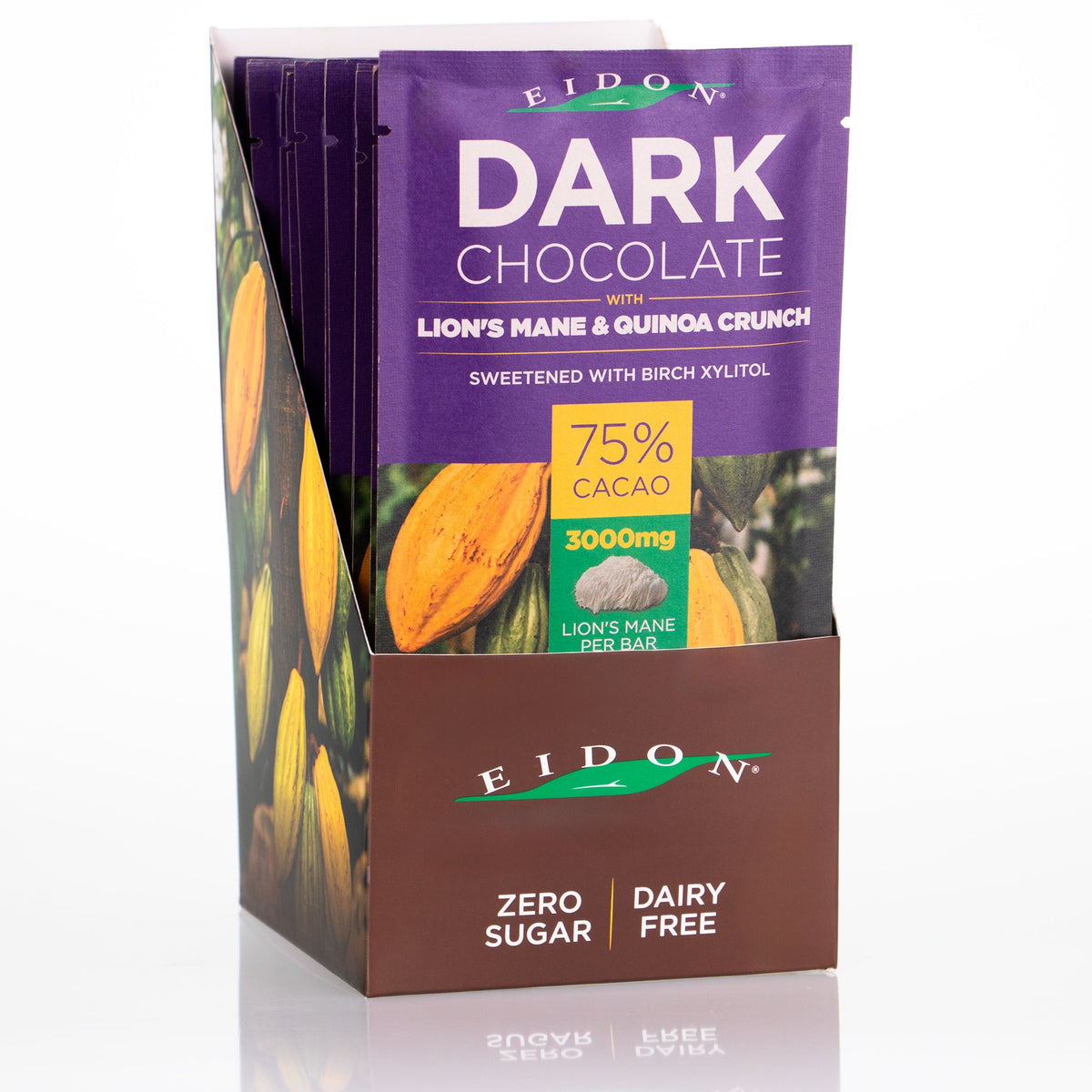 Lion's Mane & Quinoa Crunch Dark Chocolate Bar