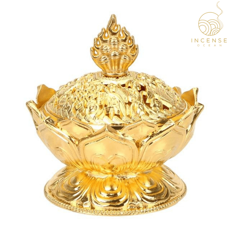 Lotus Flower Censer Incense Holder