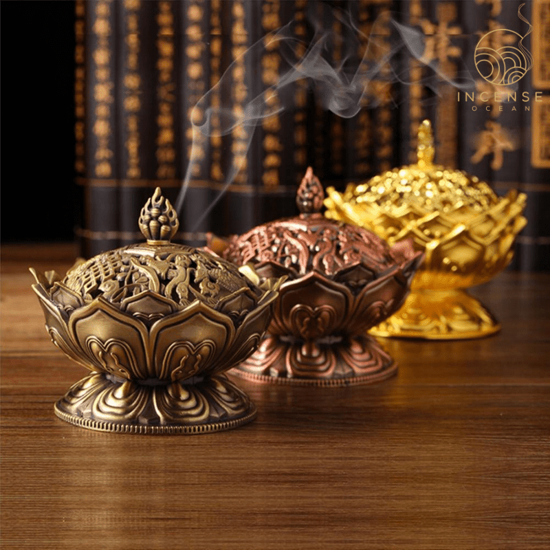 Lotus Flower Censer Incense Holder