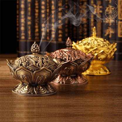 Lotus Flower Censer Incense Holder