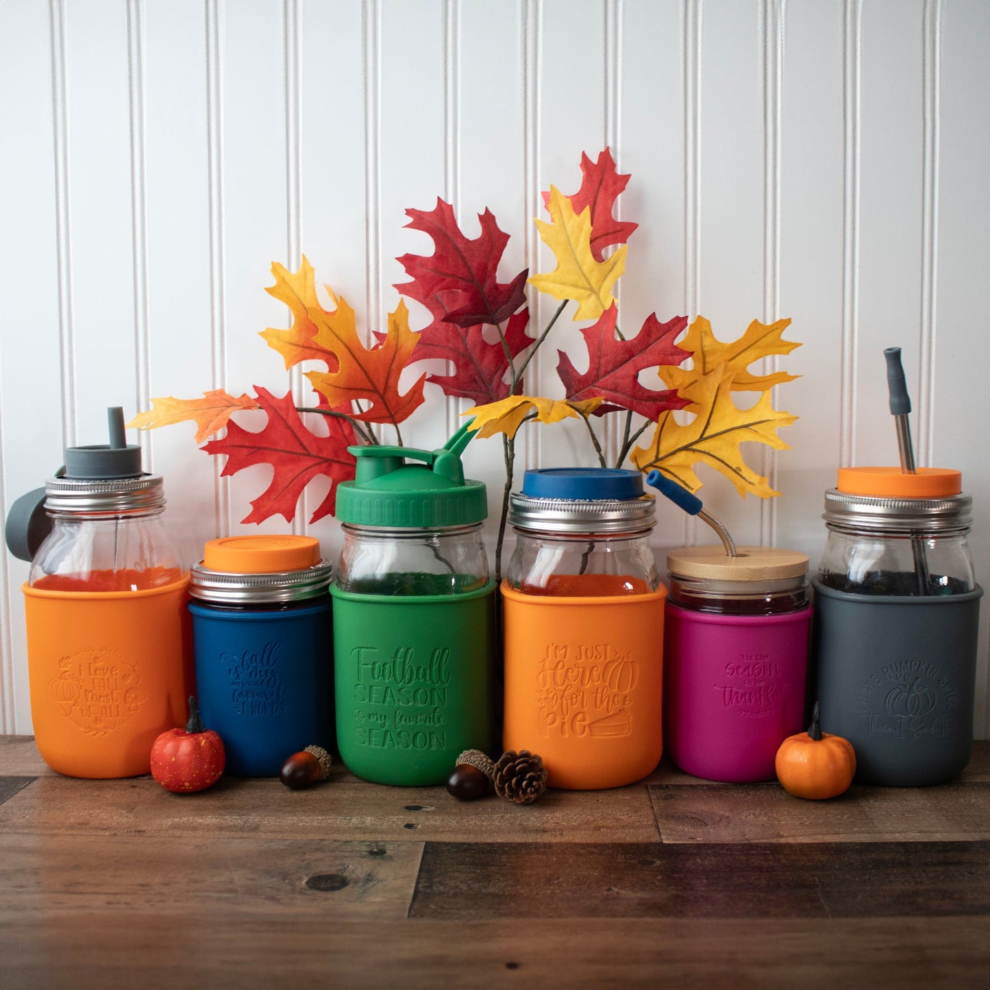 Fall/Thanksgiving Laser Engraved Mason Jar Sleeves