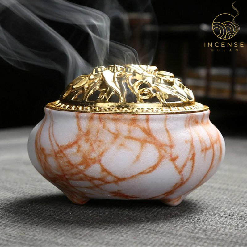Marble Censer with Copper Cover