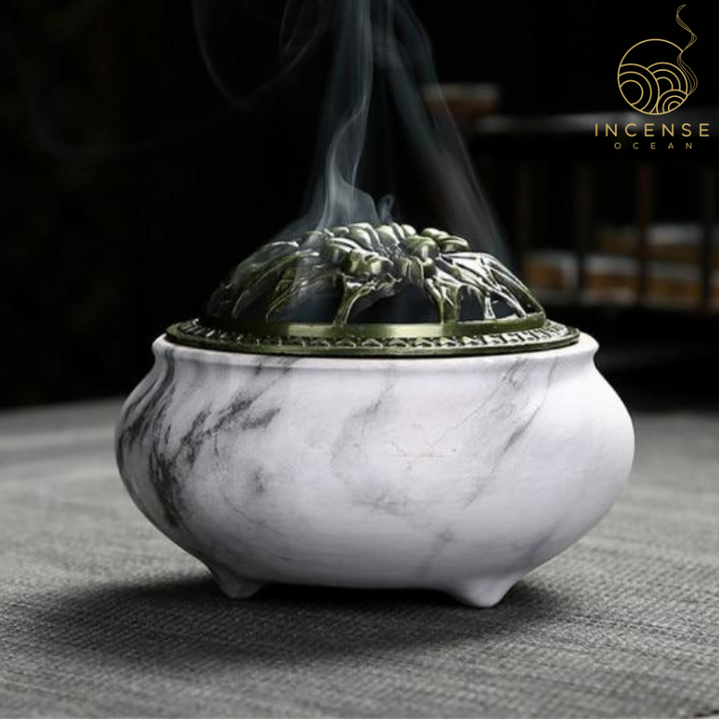 Marble Censer with Copper Cover