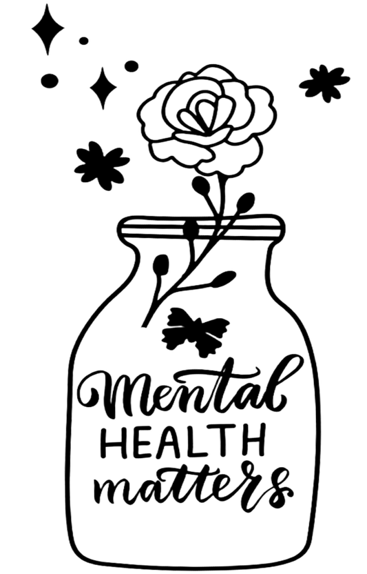 "Mental Health Matters" Laser Engraved Silicone Mason Jar Sleeve
