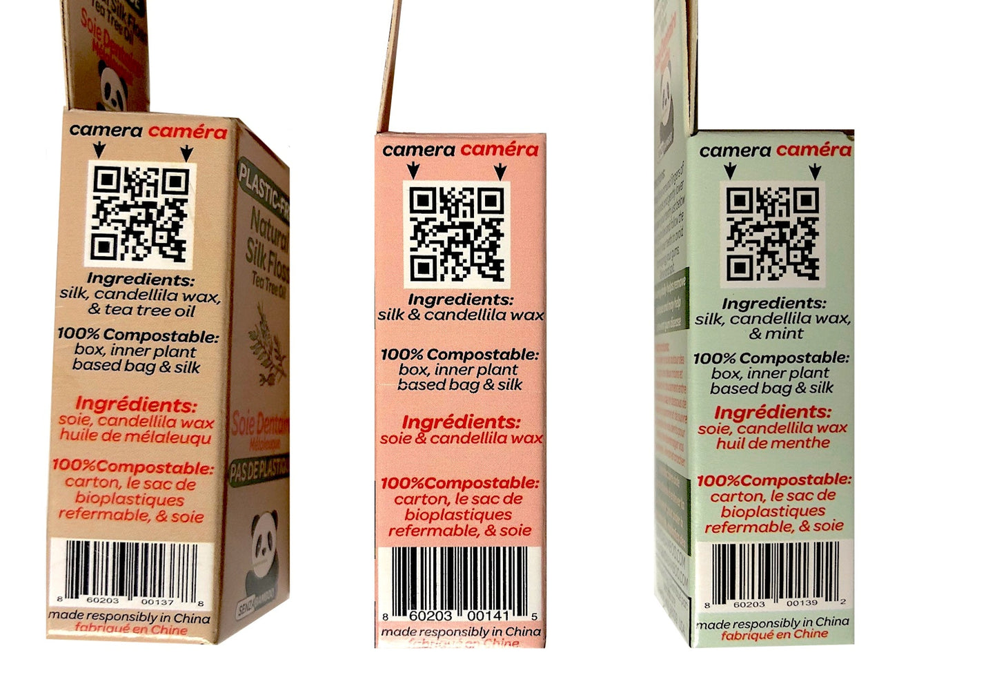 100%-Plastic Free Silk Dental Floss (3 flavors)