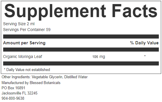 Organic Moringa Glycerite