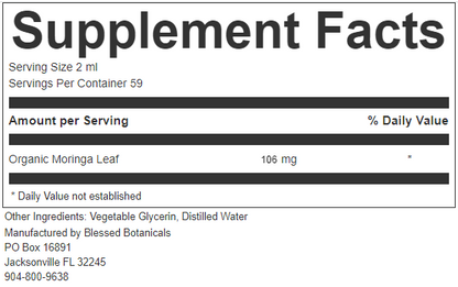 Organic Moringa Glycerite