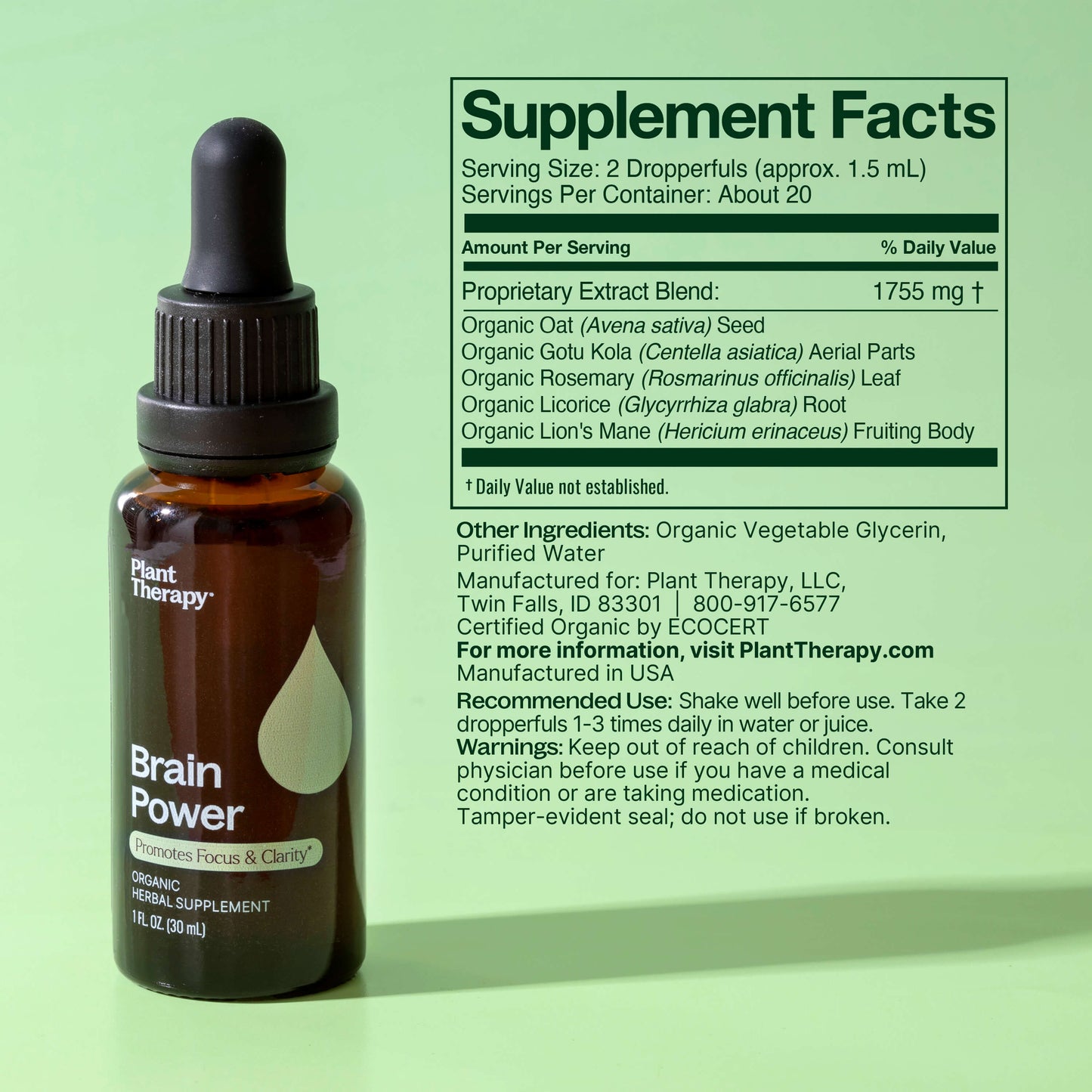 Brain Power Organic Glycerite