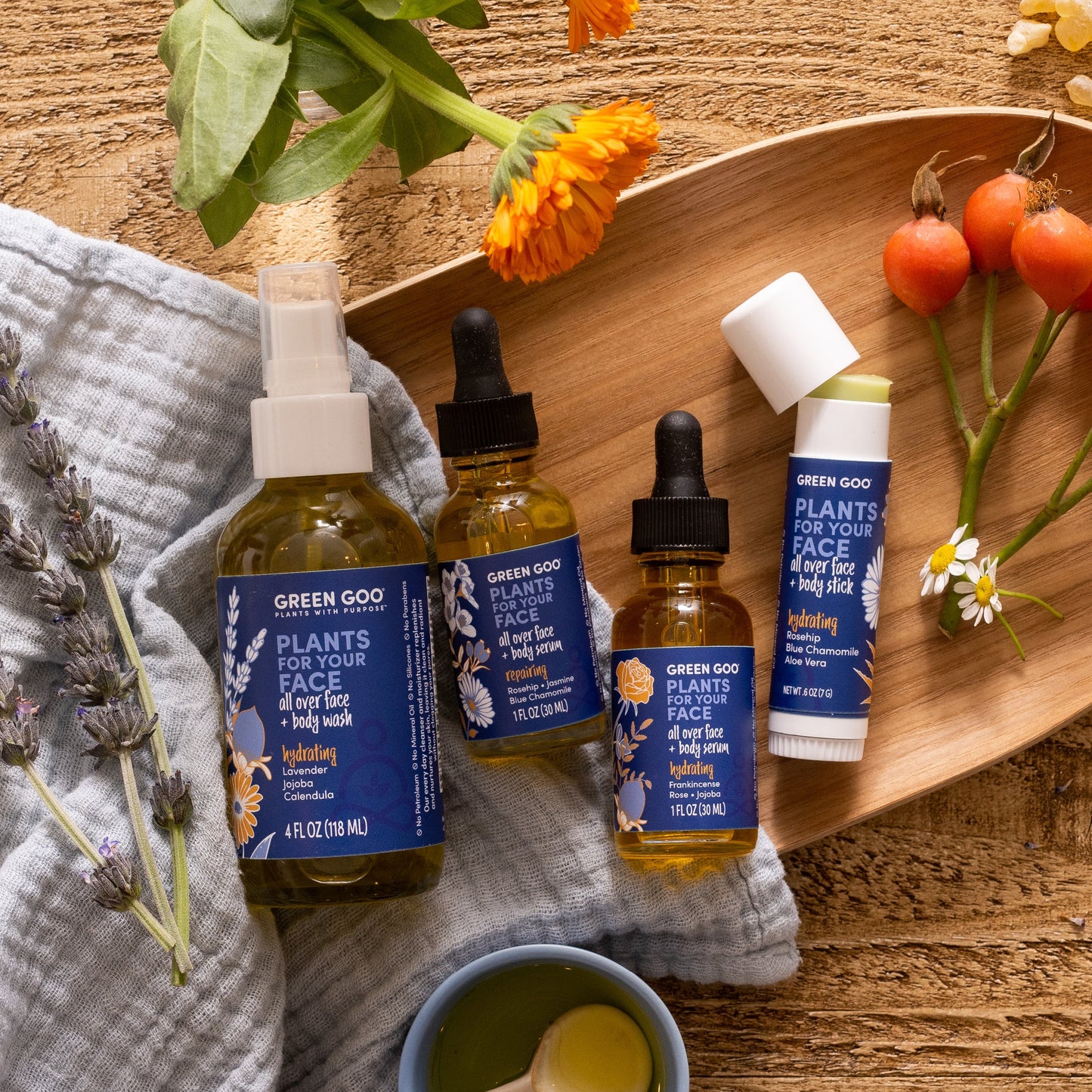 Hydrating Line of Face Wash & Serums