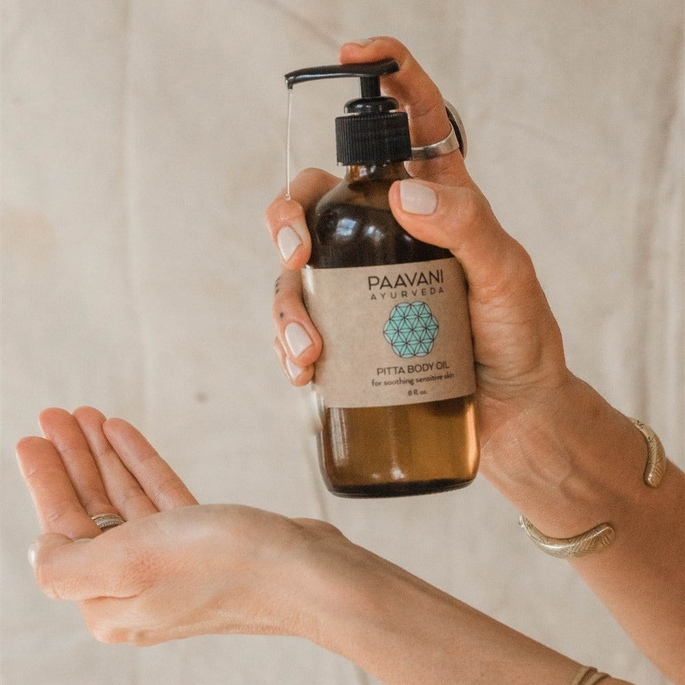 Pitta Body Oil: Cooling Ayurvedic Abhyanga Oil for Sensitive Skin